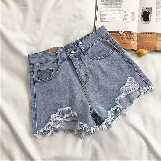 Zerrissene Denim- Kurze Hosen