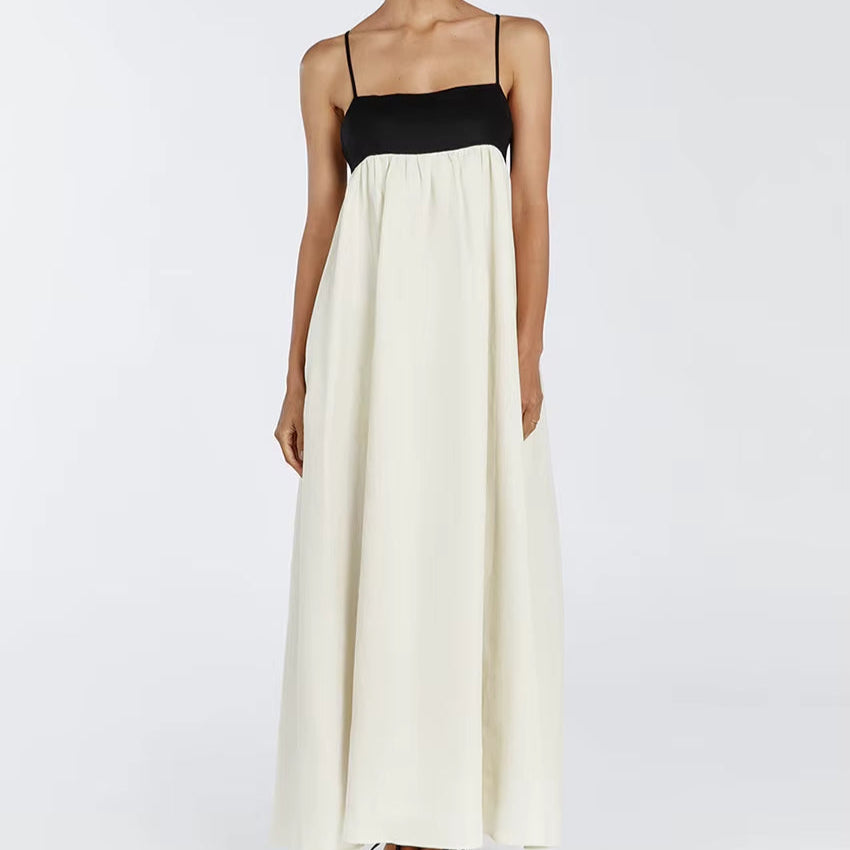 Elegantes zweifarbiges Damenkleid